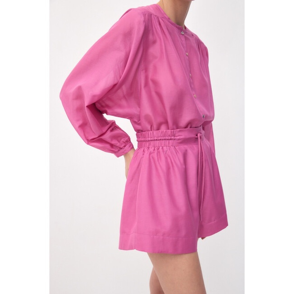 Bird & Knoll Women's Sadie Shorts in fuschia Sz M cotton Silk Worn Once